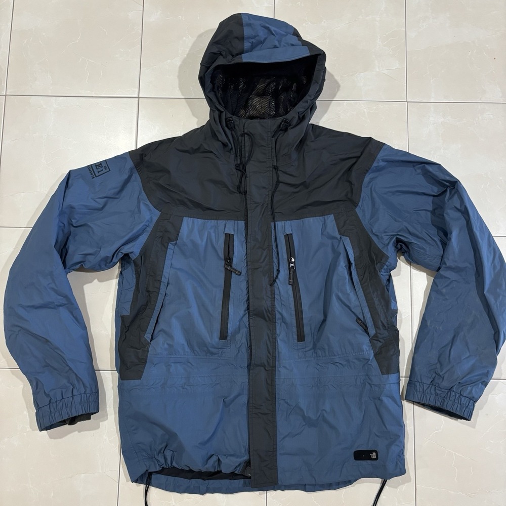 REI Jacket Men's Large E1 Elements 2 In 1 Zip In Fleece Snowboard Ski Y2K Blue
